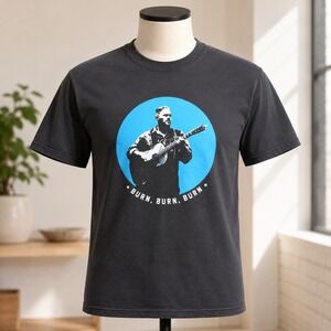 Zach‎ Bryan Burn Burn Burn Tour T-Shirt Medium Black 2023 Concert Graphic Tee